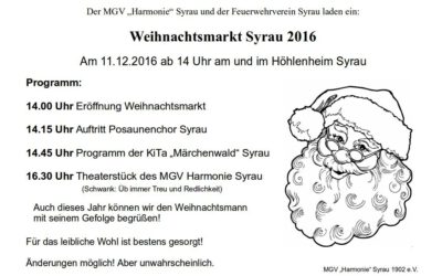 Weihnachtsmarkt Syrau 2016
